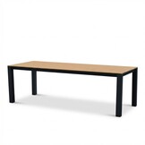 Manhattan antraciet/Portofino Sahara Dust dining tuinset | 6 personen | polywood + touw | 240cm