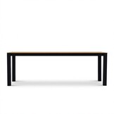 Manhattan antraciet/Tulum Lava Grey dining tuinset | 6 personen | polywood + touw | 240cm