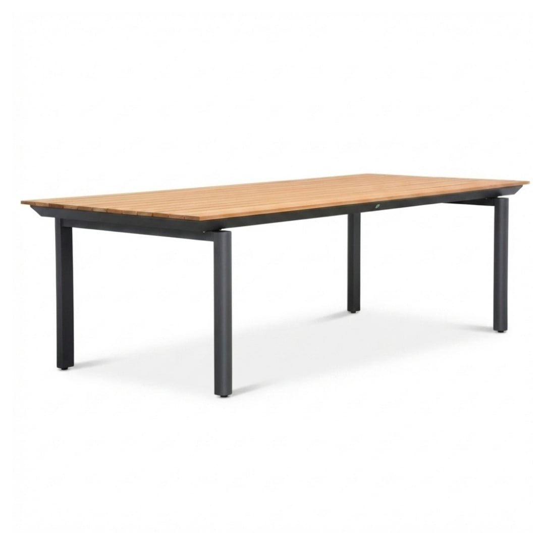Montana/Tulum Lava Grey dining tuinset | 6 personen | aluminium + touw | 240x100cm