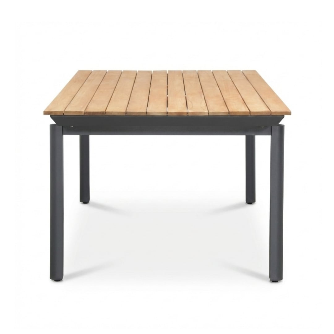 Montana/Tulum Lava Grey dining tuinset | 6 personen | aluminium + touw | 240x100cm