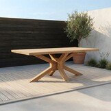 Napoli/Tulum Sahara Dust dining tuinset | 6 personen | teakhout + touw | 250cm