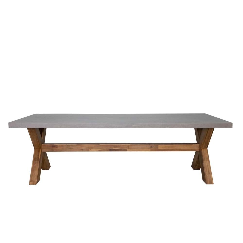 Norwich/Lexis Stone Grey dining tuinset | 6 personen | polystone + touw | 250cm