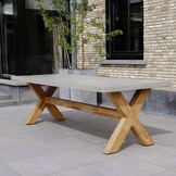 Norwich/Gianna Almond Beige dining tuinset | 6 personen | polystone + touw | 250cm