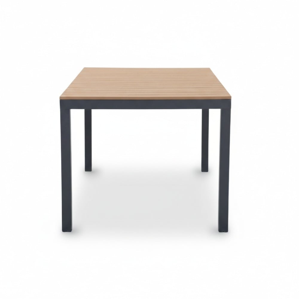 Oxford/Tulum Lava Grey dining tuinset | 4 personen | aluminium + touw | 160cm