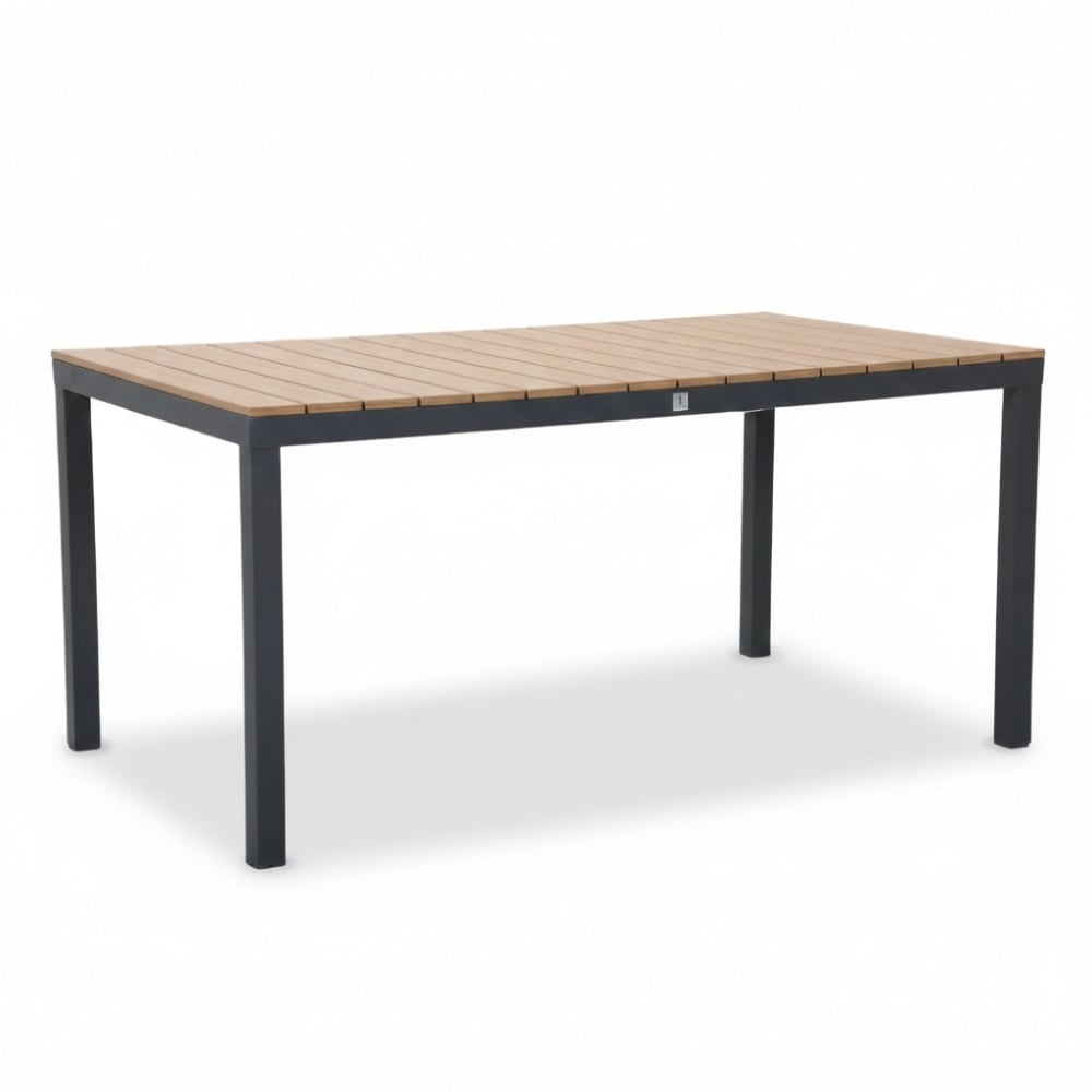 Oxford/Harper Stone Grey dining tuinset | 4 personen | aluminium + touw | 160cm