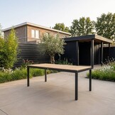 Oxford/Tulum Sahara Dust dining tuinset | 6 personen | aluminium + touw | 200cm