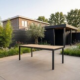 Oxford/Portofino Sahara Dust dining tuinset | 6 personen | aluminium + touw | 200cm