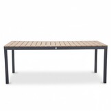 Oxford/Tulum Lava Grey dining tuinset | 6 personen | aluminium + touw | 200cm