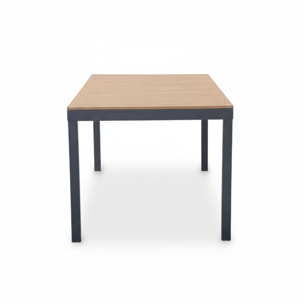 Oxford/Tulum Lava Grey dining tuinset | 6 personen | aluminium + touw | 200cm