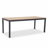 Oxford/Tulum Lava Grey dining tuinset | 6 personen | aluminium + touw | 200cm