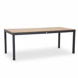 Oxford/Harper Stone Grey dining tuinset | 6 personen | aluminium + touw | 200cm