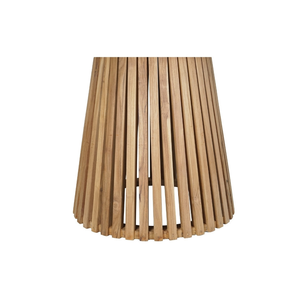 Palau/Tulum Almond Beige dining tuinset | 4 personen | teakhout + touw | Ø120cm