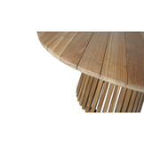 Palau/Tulum Almond Beige dining tuinset | 4 personen | teakhout + touw | Ø120cm