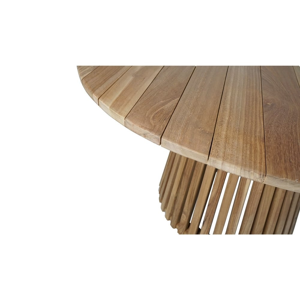 Palau/Harper Stone Grey dining tuinset | 4 personen | teakhout + touw | Ø120cm