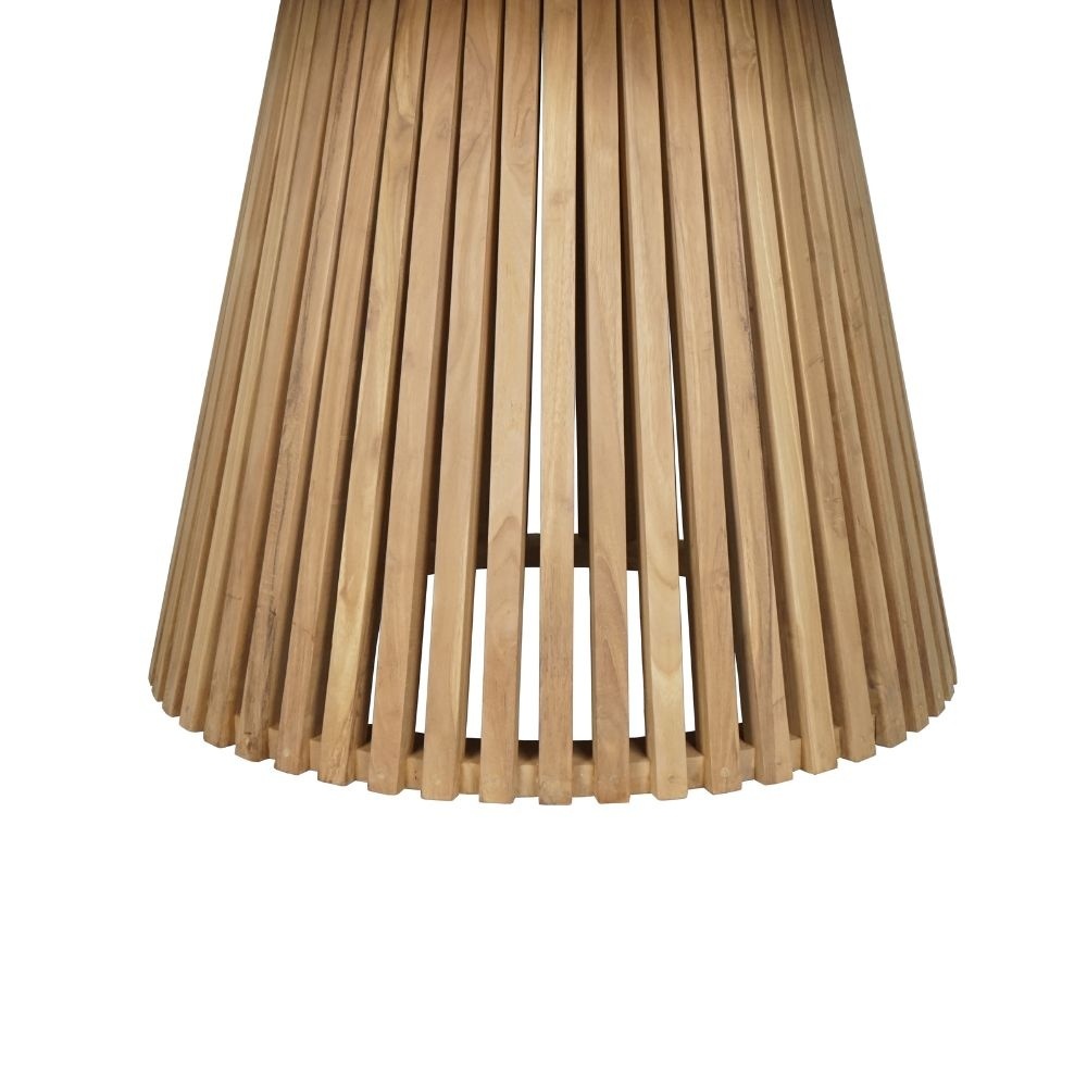 Palau/Tulum Almond Beige dining tuinset | 6 personen | teakhout + touw | Ø140cm