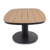 Panama antraciet/Portofino Sahara Dust dining tuinset | 6 personen | polywood + touw | 260cm