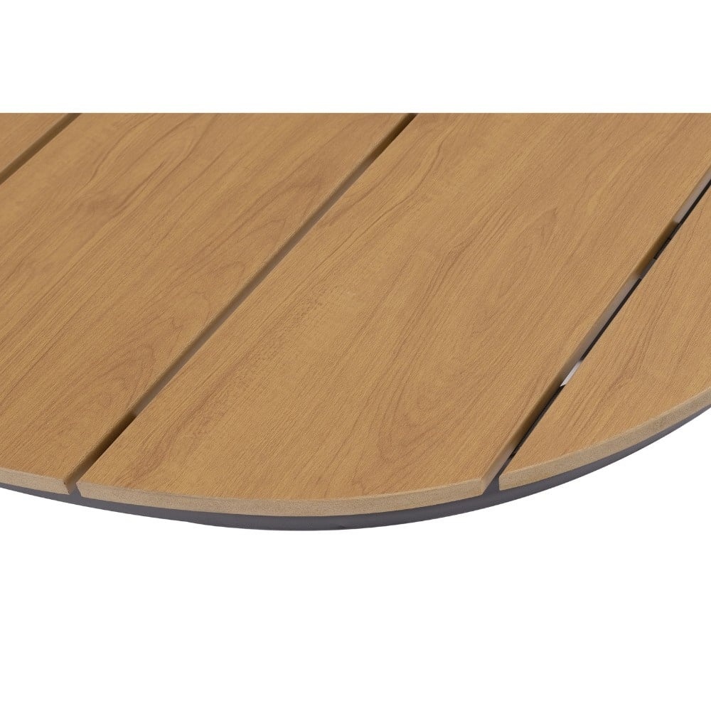 Panama antraciet/Harper Stone Grey dining tuinset | 6 personen | polywood + touw | 260cm