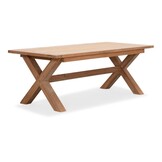 Riga/Harper Sahara Dust dining tuinset | 4 personen | teakhout + touw | 200cm
