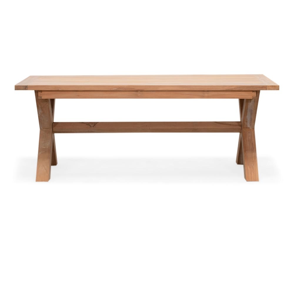 Riga/Harper Sahara Dust dining tuinset | 4 personen | teakhout + touw | 200cm