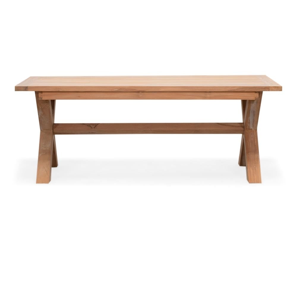 Riga/Harper Stone Grey dining tuinset | 4 personen | teakhout + touw | 200cm