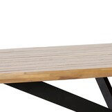 Salo/Portofino Sahara Dust dining tuinset | 6 personen | hardhout + touw | 240cm Deens