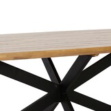 Salo/Portofino Sahara Dust dining tuinset | 6 personen | hardhout + touw | 240cm Deens