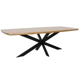 Salo/Lucca dining tuinset | 6 personen | hardhout + wicker | 240cm Deens