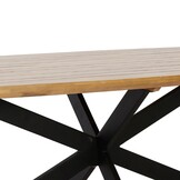Salo/Lucca dining tuinset | 6 personen | hardhout + wicker | 240cm Deens