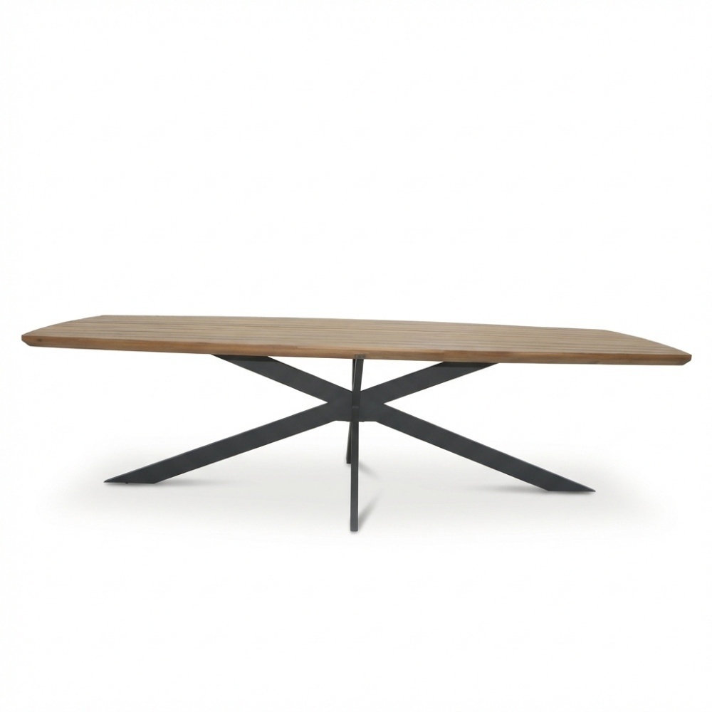Salo/Portofino Sahara Dust dining tuinset | 8 personen | hardhout + touw | 280cm Deens