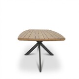 Salo/Lucca dining tuinset | 8 personen | hardhout + wicker | 280cm Deens