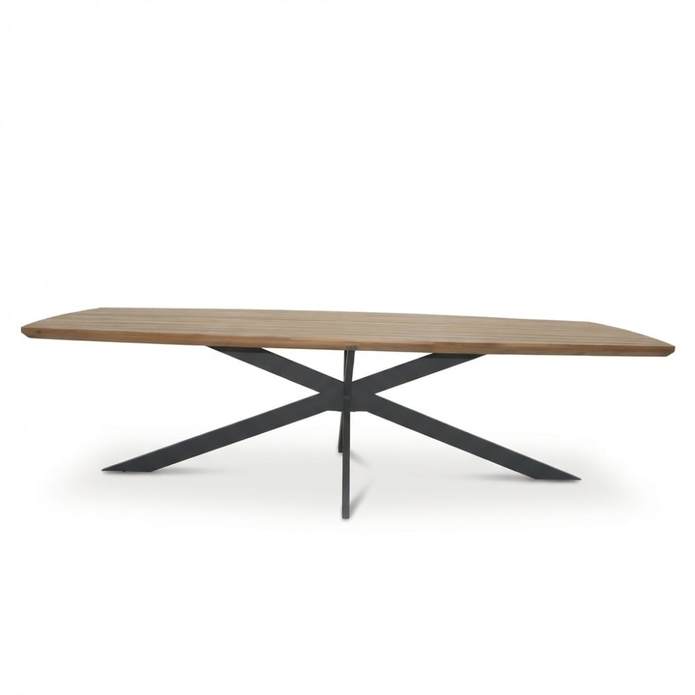 Salo/Flora Stone Grey dining tuinset | 8 personen | hardhout + touw | 280cm Deens