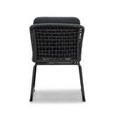 Singapore/Tulum Lava Grey dining tuinset | 6 personen | teakhout + touw | 200cm