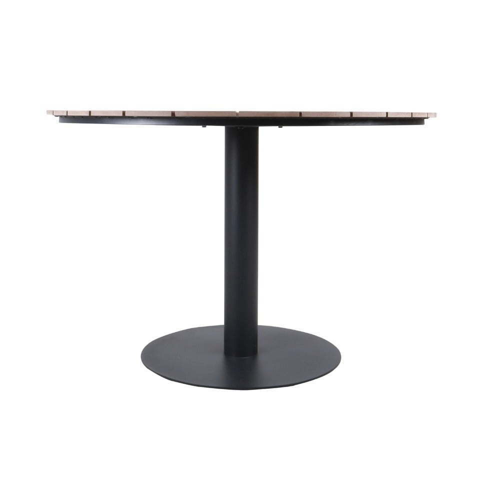 Sirena/Tulum Lava Grey dining tuinset | 4 personen | polywood + touw | Ø120cm