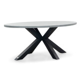 Stockholm/Lucca dining tuinset | 4 personen | polystone + wicker | 200cm
