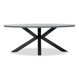 Stockholm/Lucca dining tuinset | 4 personen | polystone + wicker | 200cm