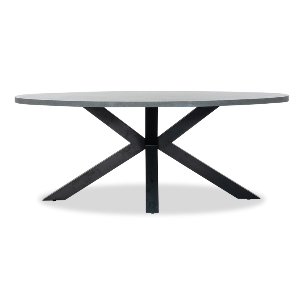 Stockholm/Lucca dining tuinset | 4 personen | polystone + wicker | 200cm