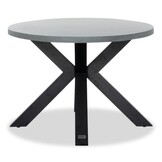 Stockholm/Gianna Stone Grey dining tuinset | 4 personen | polystone + touw | 200cm