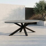 Stockholm/Lucca dining tuinset | 6 personen | polystone + wicker | 240cm