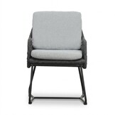 Stockholm/Gianna Stone Grey dining tuinset | 6 personen | polystone + touw | 240cm