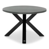 Stockholm/Flora Stone Grey dining tuinset | 6 personen | polystone + touw | 240cm