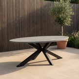 Stockholm/Lucca dining tuinset | 8 personen | polystone + wicker | 280cm