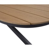 Texas antraciet/Lexis Stone Grey dining tuinset | 6 personen | polywood + touw | 260cm