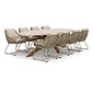 BUITEN living Lorento/Portofino Sandstone dining tuinset | 8 personen | polystone + touw | 280cm ovaal