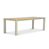 Manhattan beige/Portofino Sandstone dining tuinset | 6 personen | polywood + touw | 240cm
