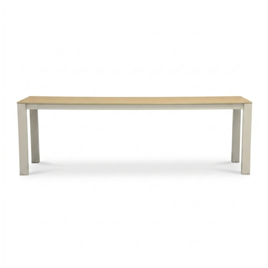 Manhattan beige/Portofino Sandstone dining tuinset | 6 personen | polywood + touw | 240cm