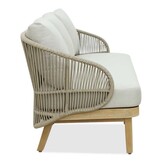 Matera stoel-bank loungeset 5 personen incl. tafel | eucalyptus + touw | zand/Light Teaklook | 4-delig