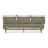 Matera stoel-bank loungeset 5 personen incl. tafel | eucalyptus + touw | zand/Light Teaklook | 4-delig
