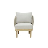 Matera stoel-bank loungeset 5 personen incl. tafel | eucalyptus + touw | zand/Light Teaklook | 4-delig