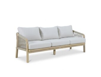 Rivello 3-zits tuinbank | hardhout + touw | zand | 203cm