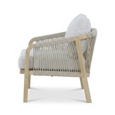 Rivello stoel-bank loungeset 5 personen | touw + hardhout | zand | 3-delig